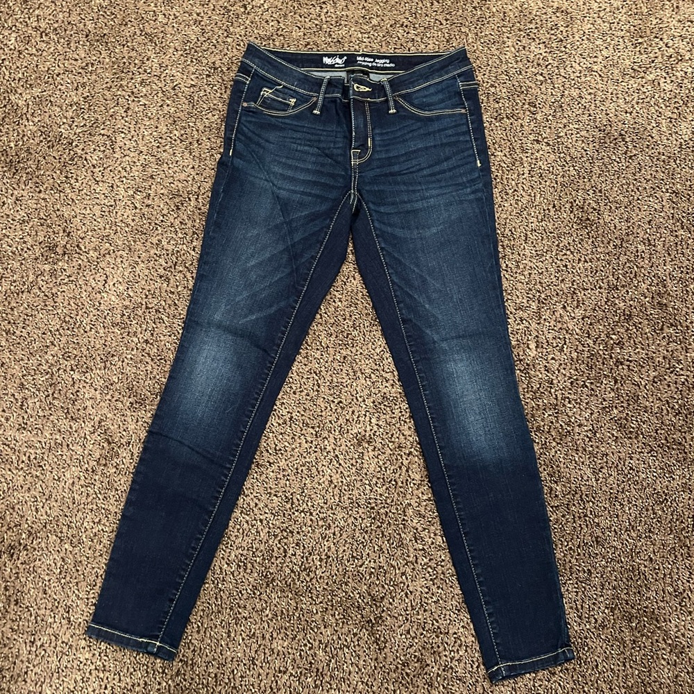Mossimo Mid-Rise Jegging, Dark Rinse, Skinny Jeans